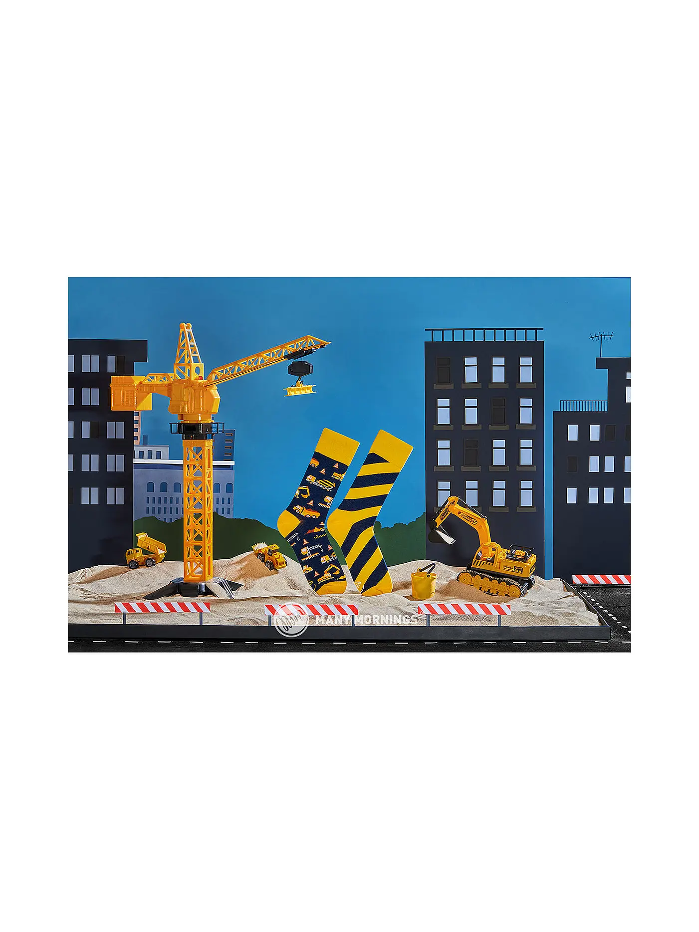 MANY MORNINGS | Herren Socken THE BUILDER gelb | 
